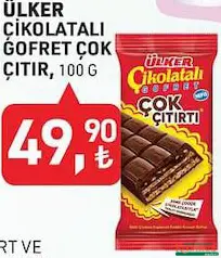 ÜLKER ÇİKOLATALI GOFRET ÇOK ÇITIR 100G